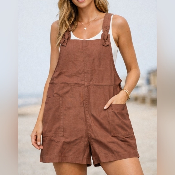 Zenana Outfitters Pants - Zenana Outfitters Chocolate Brown Overalls New In Poly Bag S/M/L Available